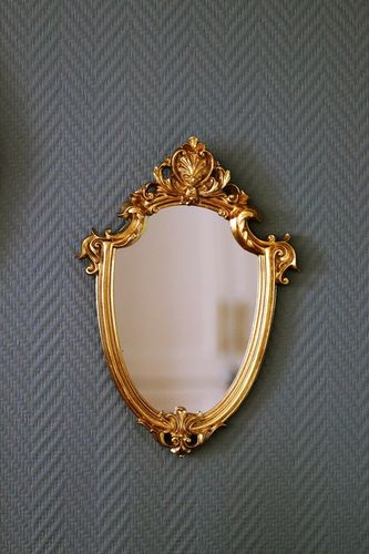 复古欧式古典雕花壁挂镜子化妆镜浴室镜镜面摆盘拍摄道具摆件批发